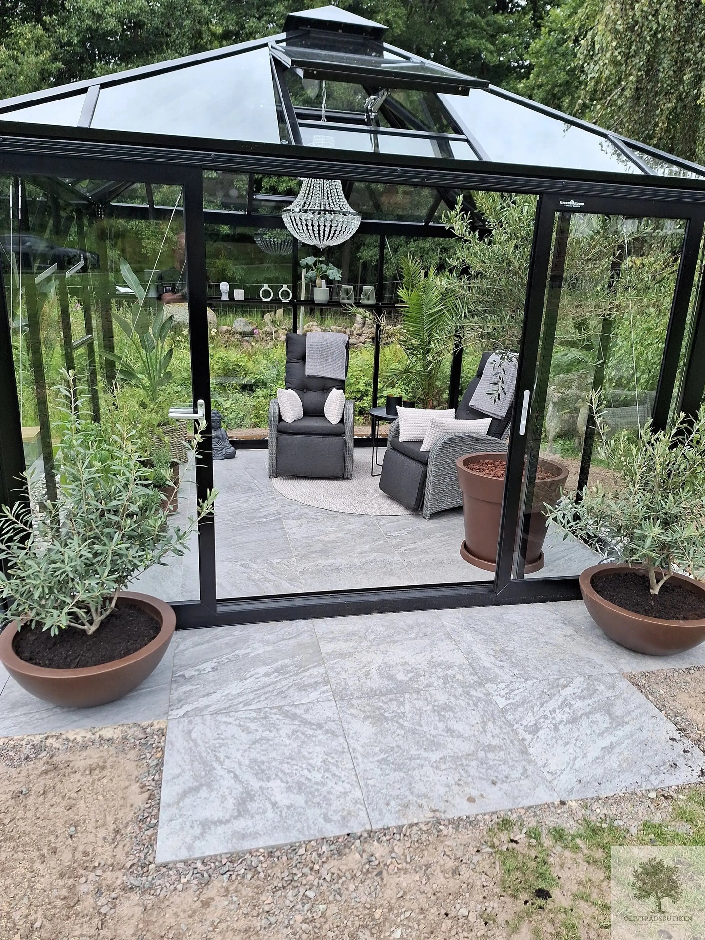 Kruka låg - Cefeo - diameter 40 cm Olivträdsbutiken