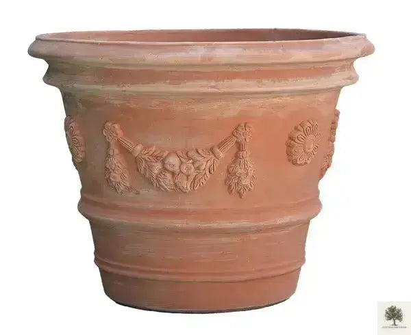 Kruka Terrakotta Antik - Impruneta Garland - 140 cm diameter - 83 cm höjd Olivträdsbutiken