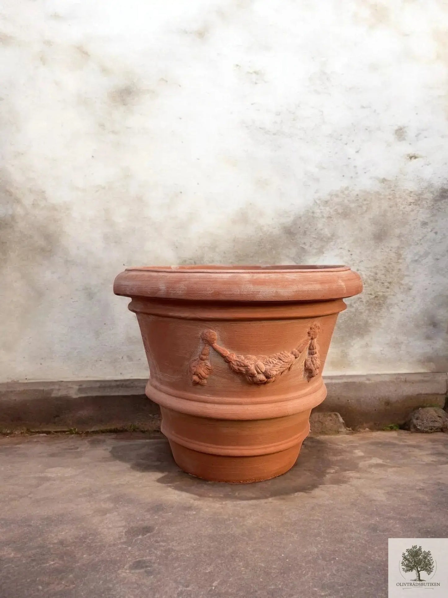 Kruka Terracotta - Impruneta Garland - 50 cm diameter - 42 cm höjd Olivträdsbutiken