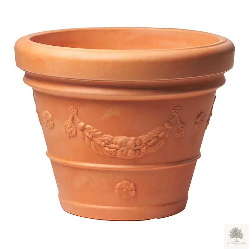 Terrakottapotte med plastmønster - diameter 60 cm Olive Tree Shop