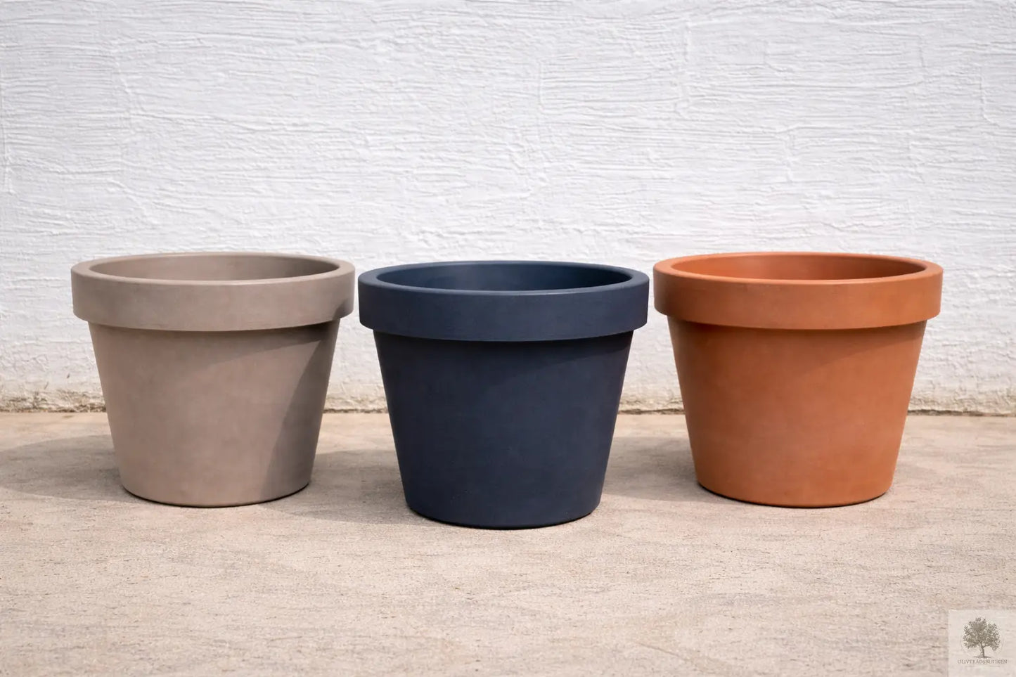 Stor pottelire - diameter 55 cm Olivtrebutikkenk