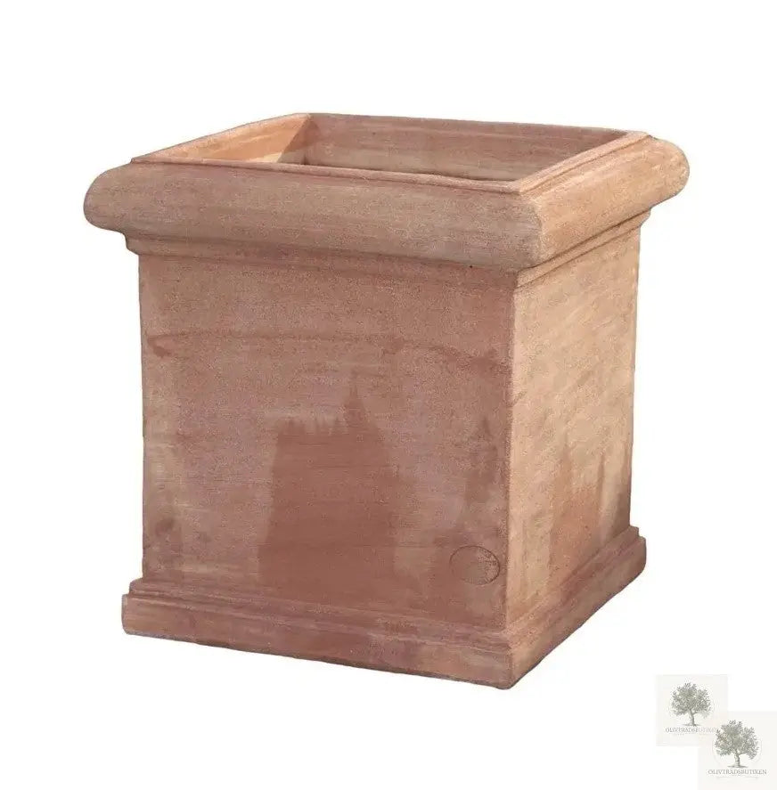 Terrakottakruka - Fyrkantig - 55 cm bredd - 52 cm höjd Olivträdsbutiken