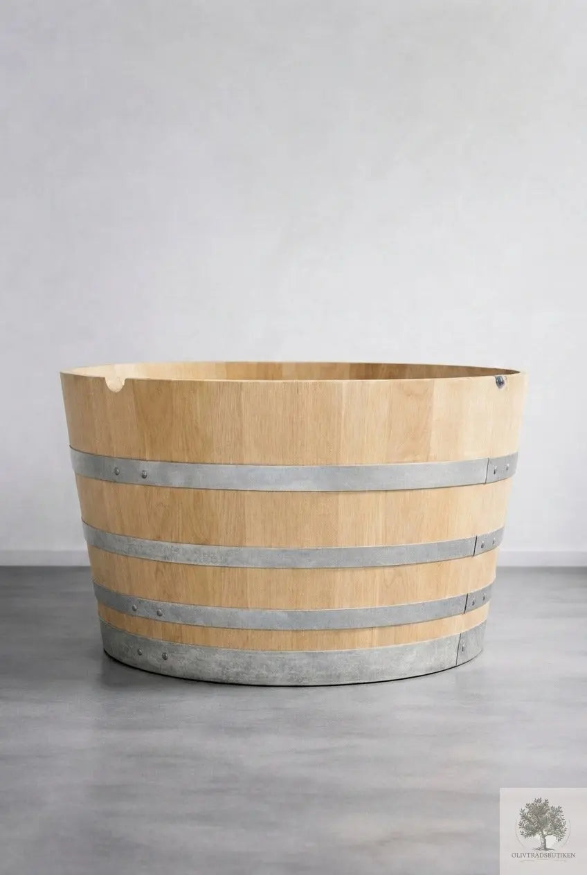 Halv vintunna i ek (Slipad som ny) 70 x 47 cm