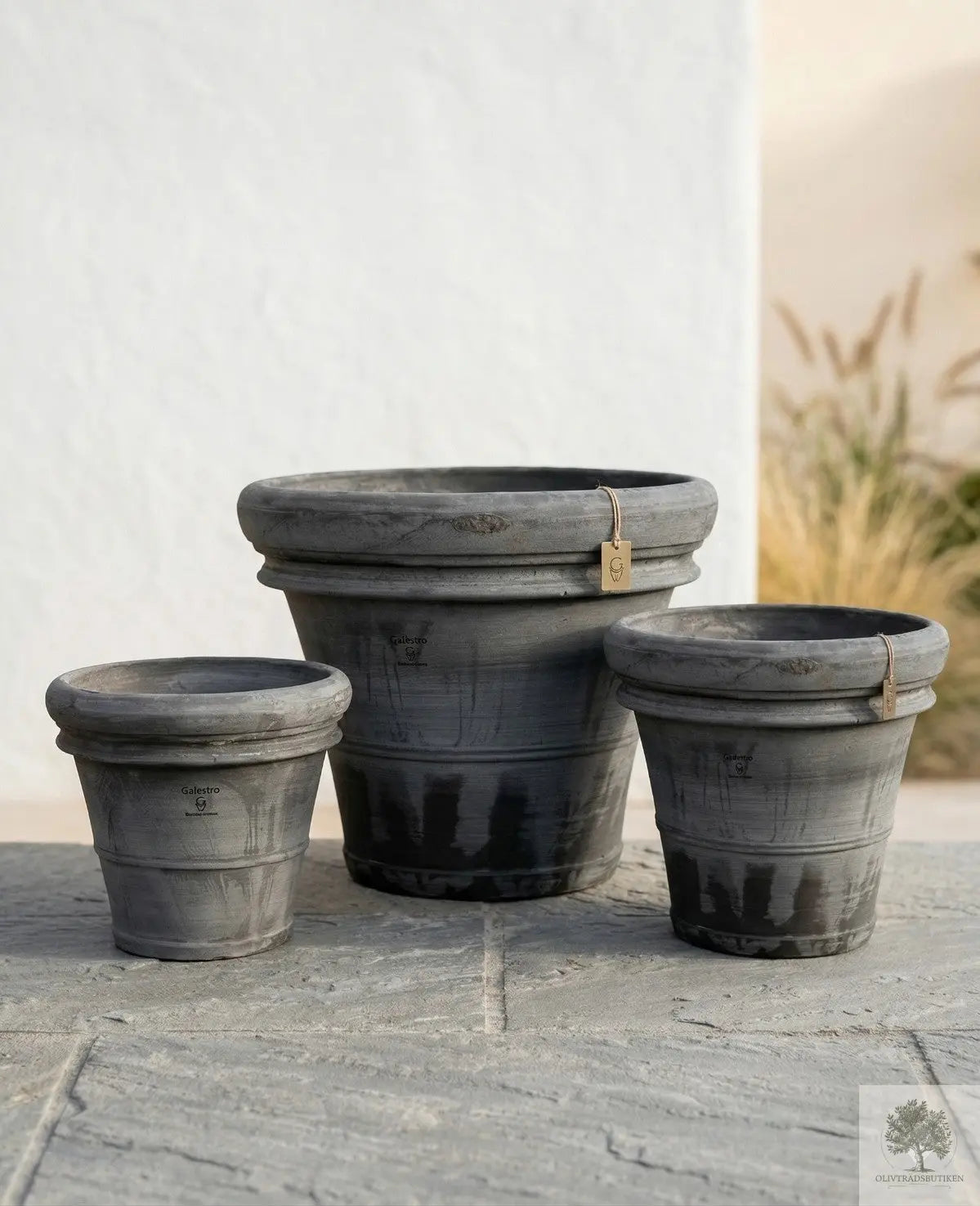 Kruka Terrakotta Grå - Toscana -  80 cm diameter - 64 cm höjd