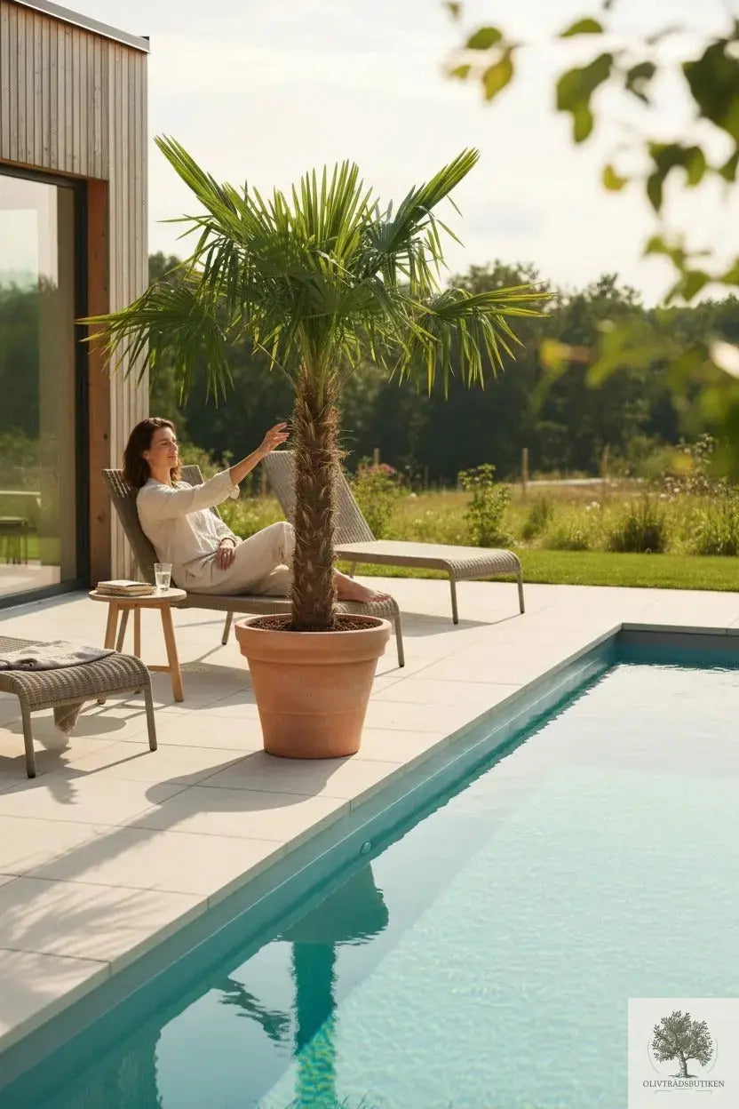 Väderkvarnspalm - Trachyarpus Fortunei - 230 cm Olivträdsbutiken