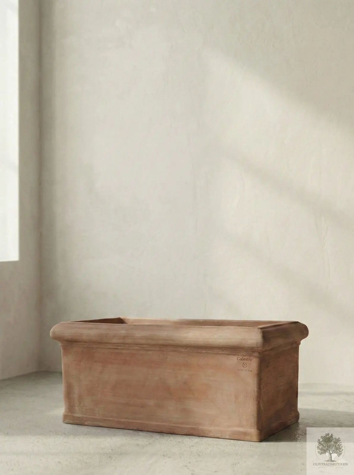 Terrakottakruka - Rektangulär - 81 cm längd - 41 cm bredd - 35 cm höjd Olivträdsbutiken