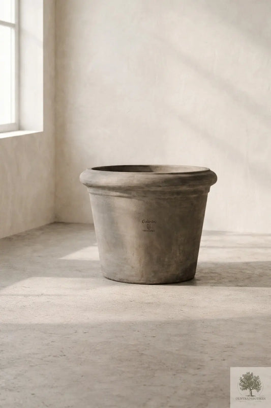 Kruka Terrakotta Grå - Milano -  60 cm diameter - 53 cm höjd Olivträdsbutiken