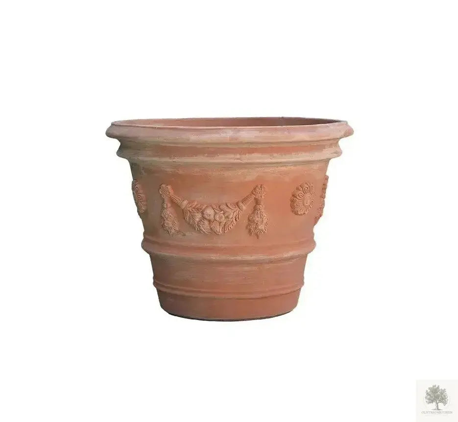 Stor Kruka Terrakotta - Impruneta Garland - 90 cm diameter - 75 cm höjd Olivträdsbutiken